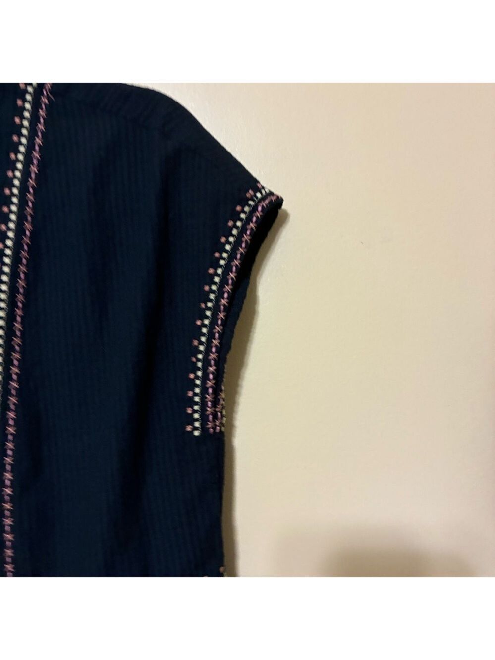 Madewell Sleeveless Boho Blouse Women’s XS Black Textured Top - Picture 3 of 8